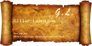 Giller Leontina névjegykártya